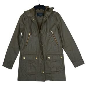 J. Crew Jacket Chore Barn Coat Waxed Field Olive Utility